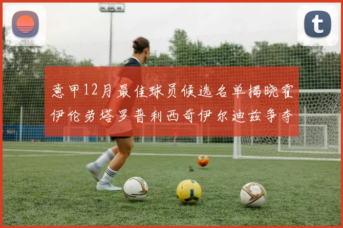 意甲12月最佳球员候选名单揭晓霍伊伦劳塔罗普利西奇伊尔迪兹争夺荣誉